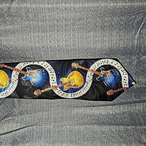 Guitar music note tie Steven Harris hand made